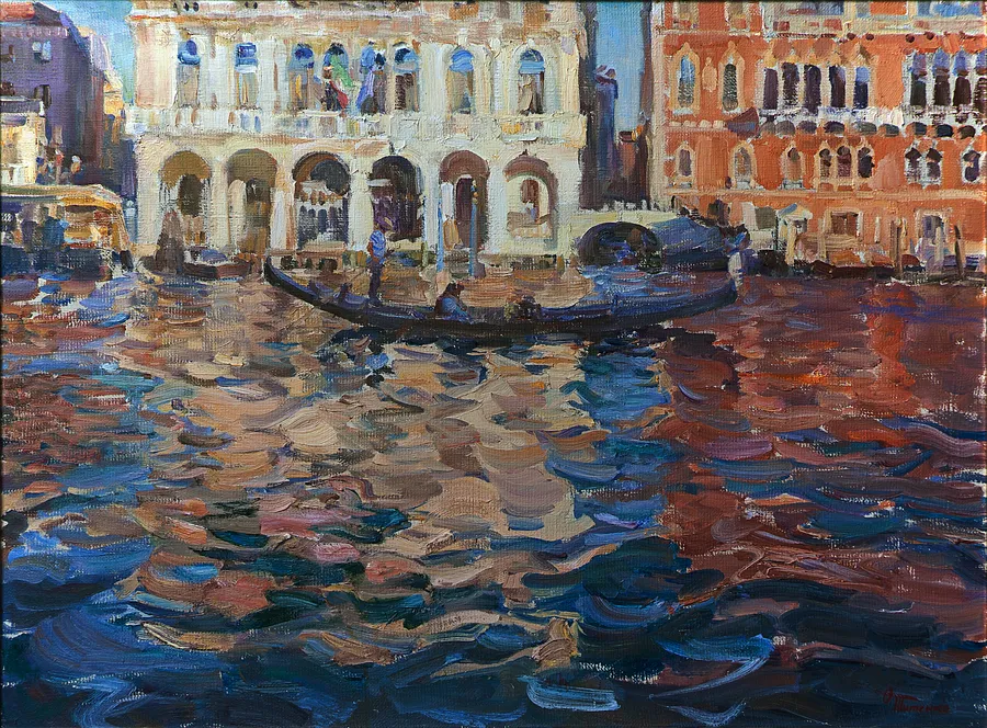 Immagine di "Grand Canal" 2009, oil on canvas, 75х100 cm di Оксана Титенко , dimensioni: 75х100 cm, medium: Painting 