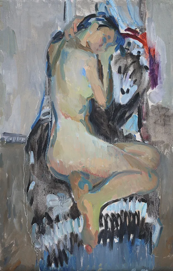 Immagine di "Naked" oil on canvas 60x38 cm di Оксана Титенко , dimensioni: 60x38 cm, medium: Painting 