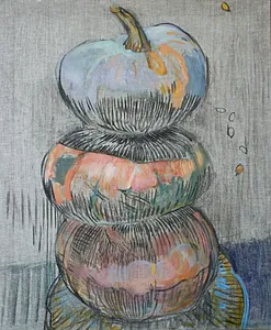 Зображення ""Pumpkin", acrylic, coal on canvas, 90x75 cm" від Оксана Титенко 