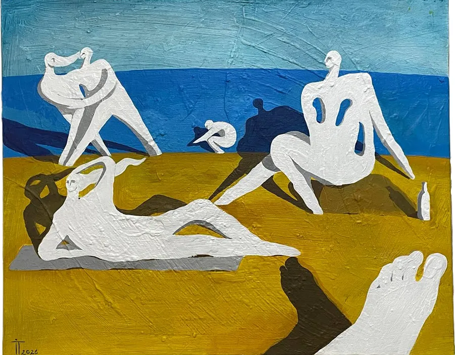 Image of  «Чорне море» by Illya Tkachenko, size: 40х50, made of Акрил на полотні, Painting medium, from Львів, part of the On the beach series, priced at $200 (≈ 9,130 грн)