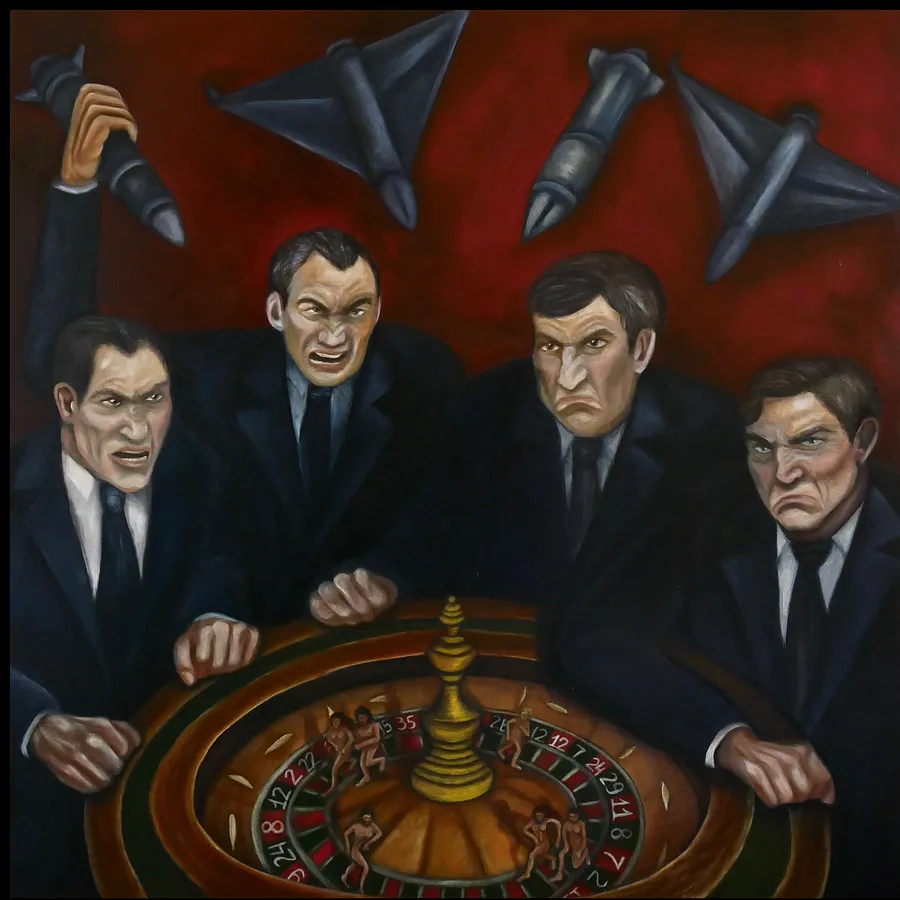Image of Adult Games by Stanislava Romanova, size: 100x100 cm, made of oil + canvas, Painting medium, from Odesa, Ukraine, priced at $1000 (≈ 45,650 грн)