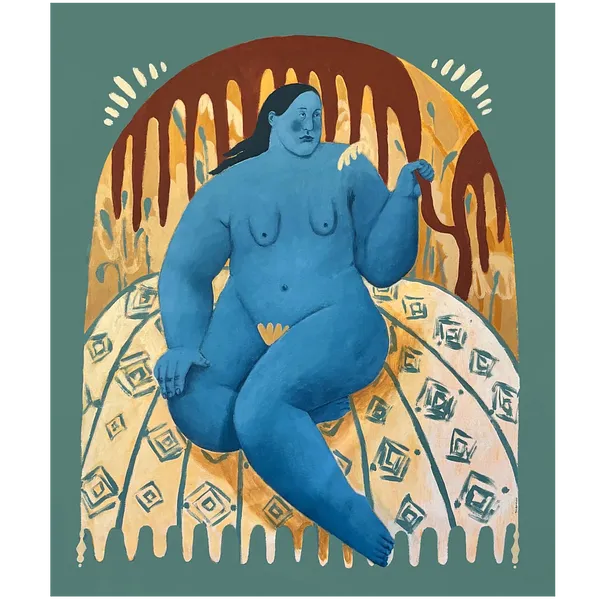 Imagen de Road to the heart de Diana Ruban , tamaño: 110 x 90 cm, hecho de canvas, acrylic, medio Painting, de Ukraine, parte de la serie Blue women, con un precio de $3200