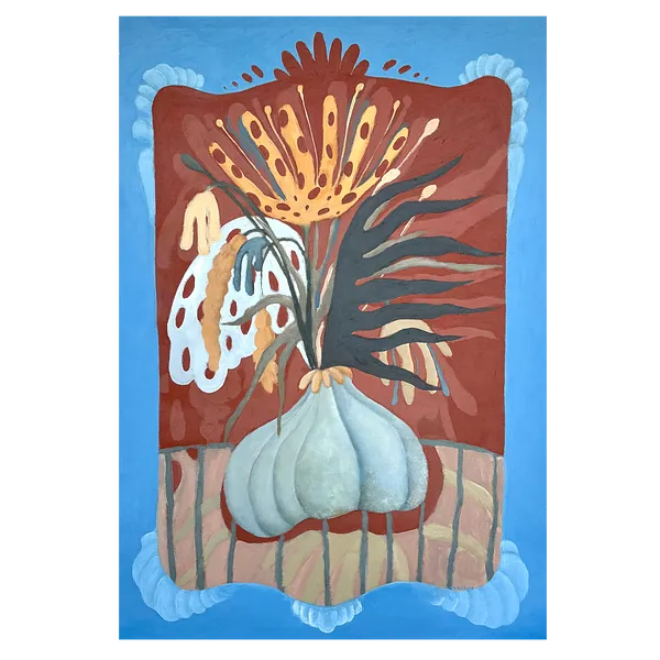 Image de Vase par Diana Ruban , taille : 80 x 53 cm, fabriqué avec canvas, acrylic, médium Painting, de Ukraine, faisant partie de la série Blue women, au prix de $1900
