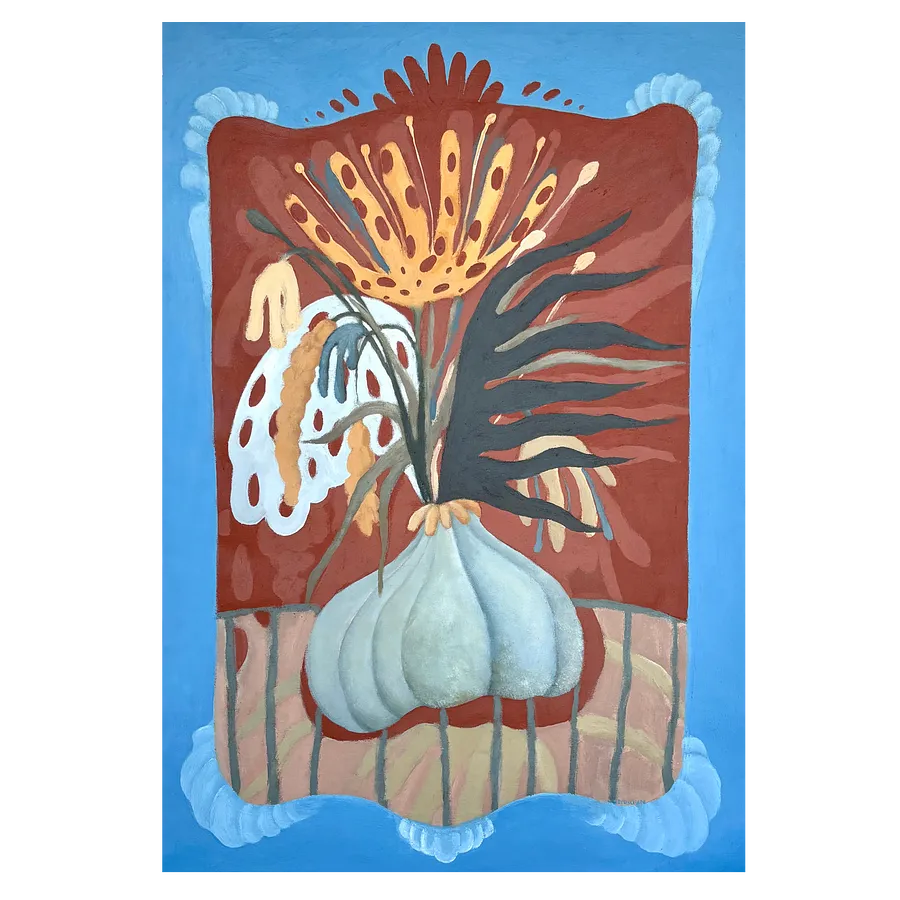 Immagine di Vase di Diana Ruban , dimensioni: 80 x 53 cm, materiali: canvas, acrylic, medium: Painting, città: Ukraine, serie: Blue women, prezzo: $1700
