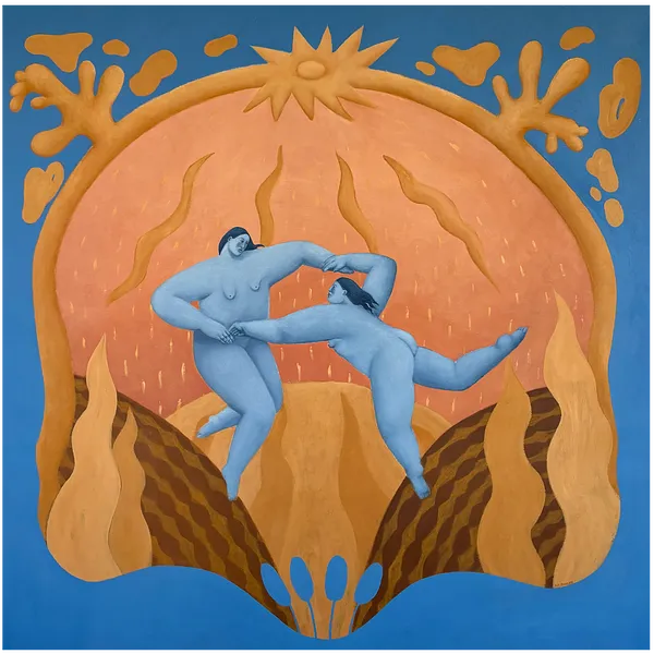 Imagen de Exalted de Diana Ruban , tamaño: 112 x 117 cm, hecho de canvas, acrylic, medio Painting, de Ukraine , parte de la serie Blue women, con un precio de $4200