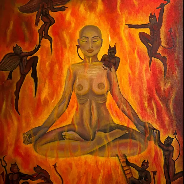 Immagine di Obsessive thoughts di Stanislava Romanova, dimensioni: 100x80cm, materiali: oil on canvas, medium: Painting, città: Odesa, Ukraine, prezzo: $800 (≈ 36.191 грн)