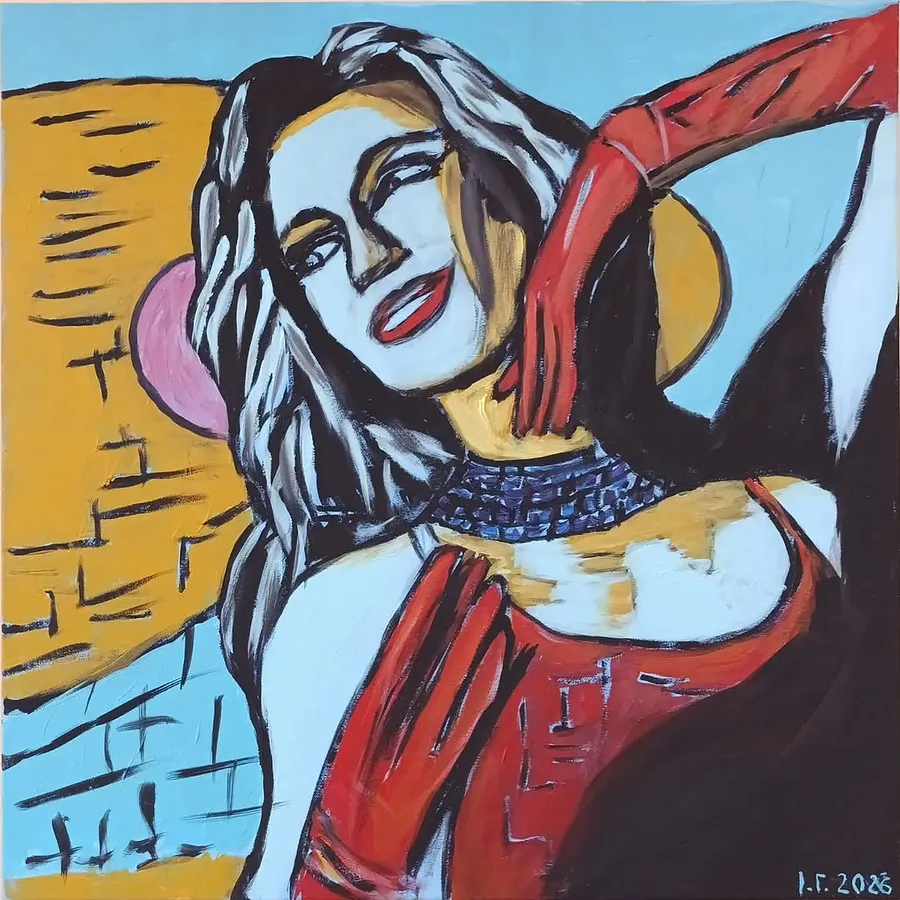 Image of Not Today by Іван Гаврилко, size: 60 × 60 см, made of Acrylic, varnish on stretched canvas, Painting medium, priced at Price on request