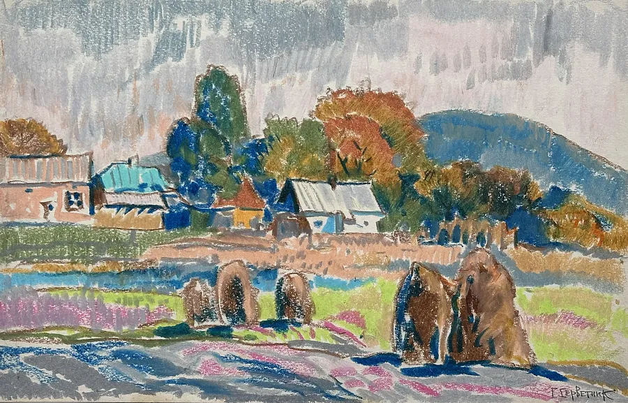 Image of Передгір'я by Станіслав Серветник, size: 28х44, пастелі medium