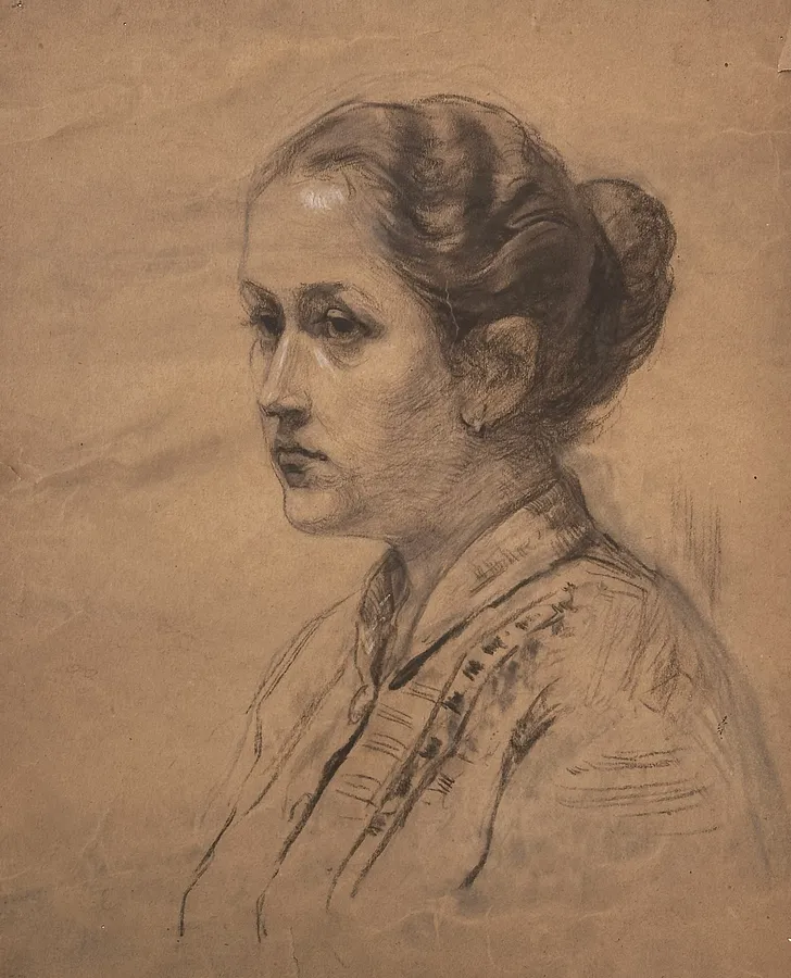 Image of портрет дружини by Станіслав Серветник, size: 59х47, графіка medium, from Львів
