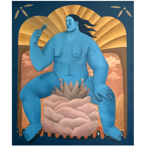 Imagen de Uterus de Diana Ruban , tamaño: 110 x 90 cm, hecho de canvas, acrylic, medio Painting, de Ukraine, parte de la serie Blue women, con un precio de $3000