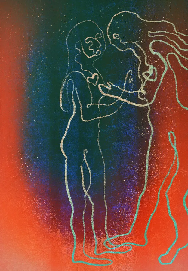 Image of Зустріч by Наталя Пономарьова, Digital medium, from Київ, part of the Та, що росте у тіні series, priced at €200