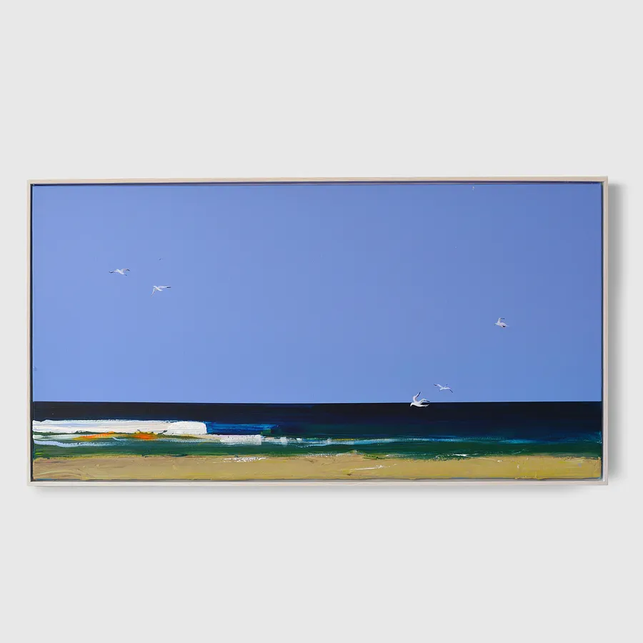 Bild von Gulls over the Sea von Igor Nekraha, Größe: 100x50, hergestellt aus Acrylic on canvas, Malerei Medium, zum Preis von $1500