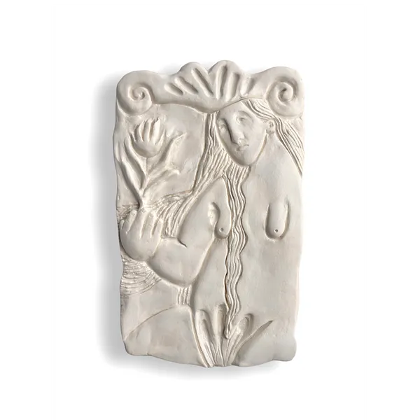 Image of With Hope by Diana Ruban , size: 24,5 x 15,5 x 2 cm, made of ceramic modeline, soil, fixative, Sculpture medium, from Georgia, part of the Ceramics and modeling series, priced at $200