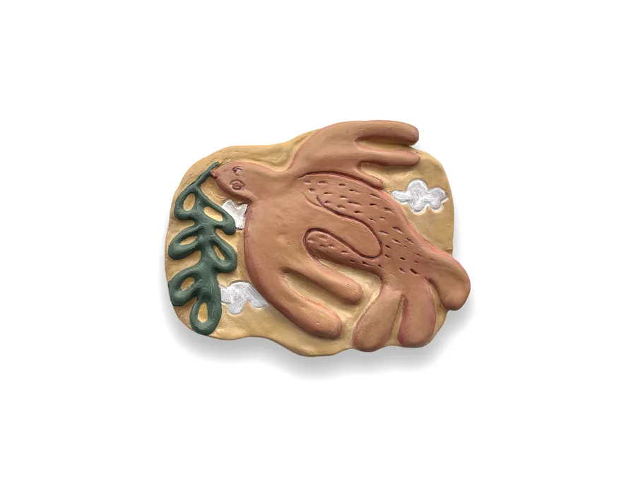 Image of Bird by Diana Ruban , size: 16 x 14 cm, made of ceramic modeline, soil, fixative, acrilic, Sculpture medium, from Georgia, part of the Ceramics and modeling series, priced at $150