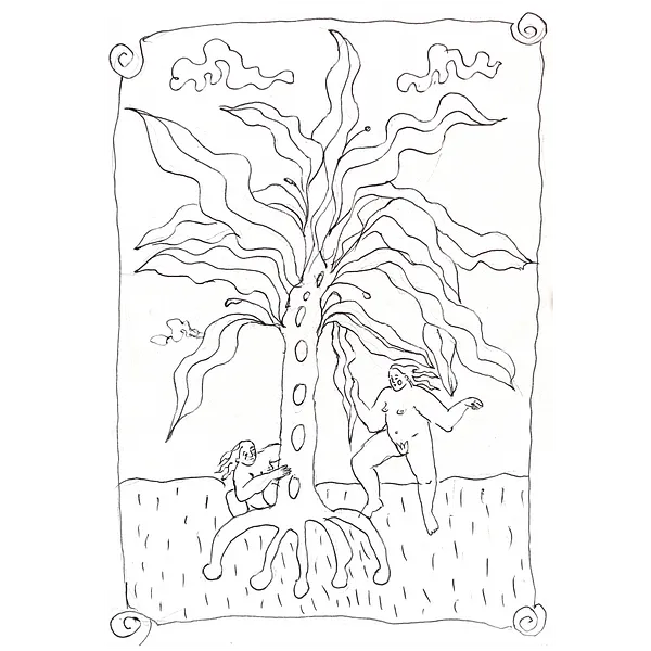 Imagen de Sketch de Diana Ruban , tamaño: 30 х 21 cm, hecho de paper, pen, medio Graphics, de Ukraine, parte de la serie Linocut, graphics, con un precio de $120