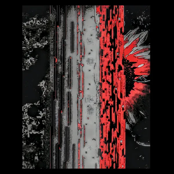 Image of "At the Edge" by Tetiana Kononenko (Tanta), made of JPG, 300 DPI, Photoart medium, from Sumy, part of the "Pain borders" series