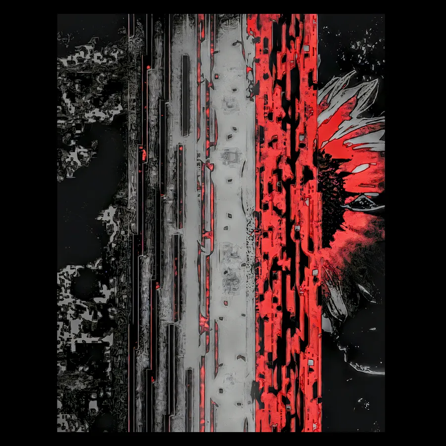 Image of "At the Edge" by Tetiana Kononenko (Tanta), made of JPG, 300 DPI, Photoart medium, from Sumy, part of the "Pain borders" series