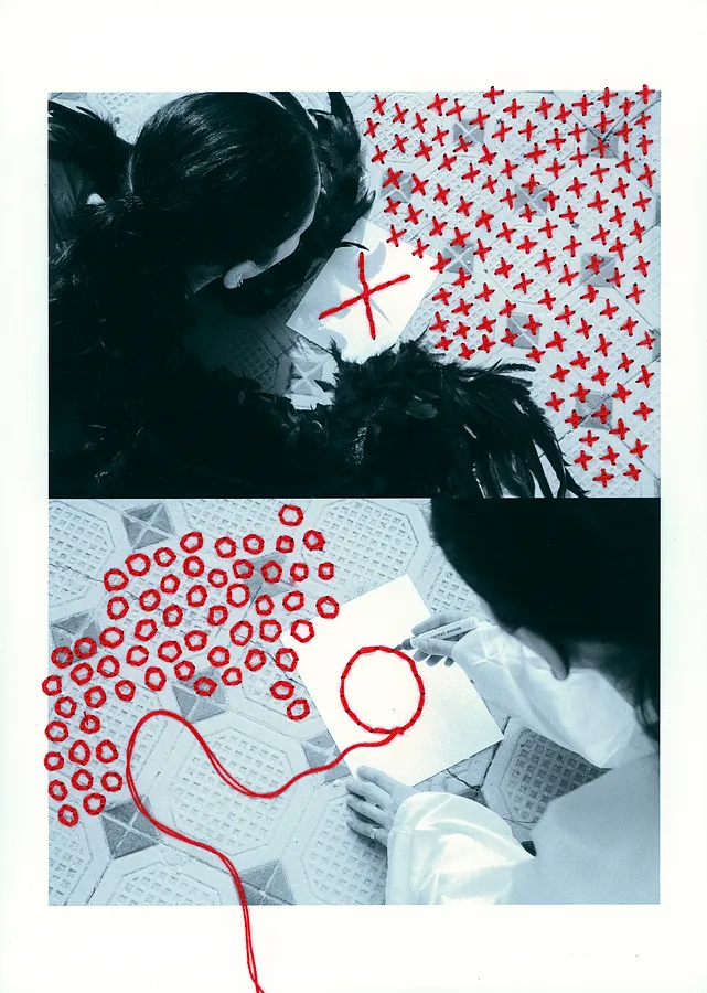 Image of THE SAME THREAD, 3 by Polina Rais, Mixed media medium, part of the THE SAME THREAD series