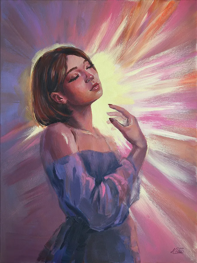 Image of Внутрішнє світло by Аліса Путня, size: 80 x 60 см, made of Акрил на полотні, Painting medium, from м. Київ, part of the Бути поруч series, priced at $280