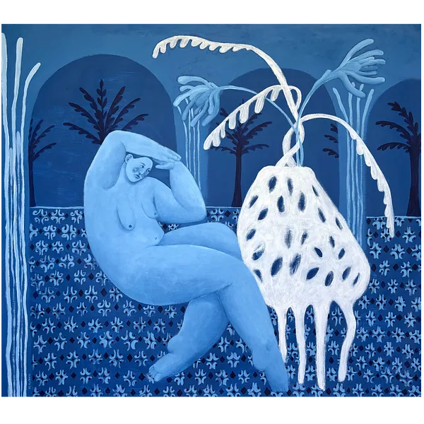 Imagen de Night sky de Diana Ruban , tamaño: 131 х 146 cm, hecho de canvas, acrylic, medio Painting, de USA, parte de la serie Blue women