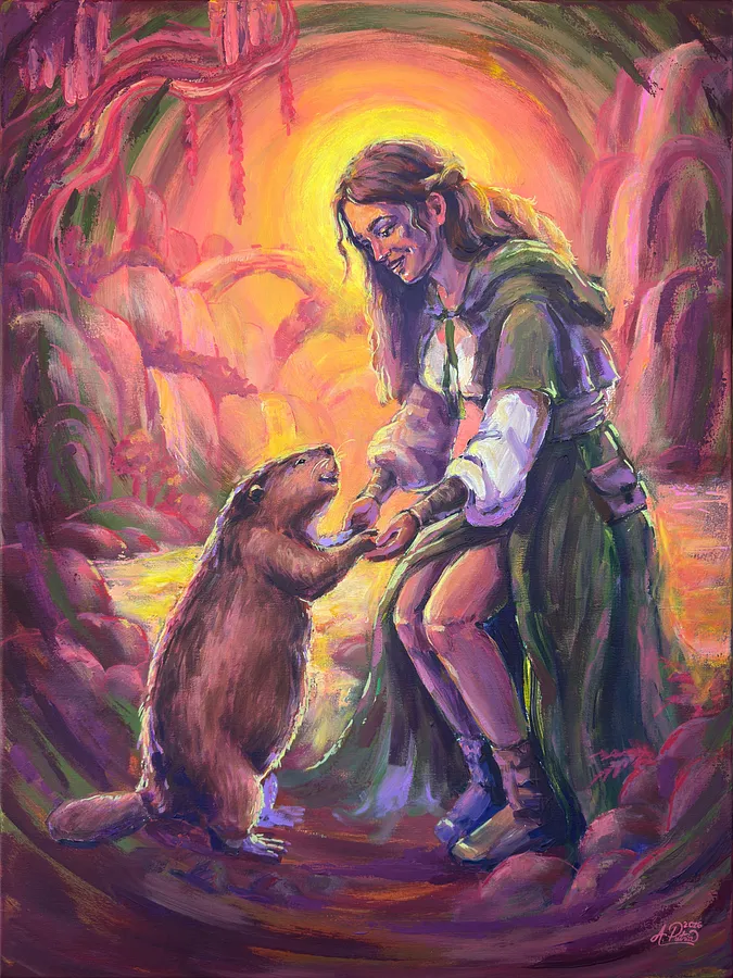 Image of Крок у світ, де живуть дива by Аліса Путня, size: 80 x 60 см, made of Акрил на полотні, Painting medium, from м. Київ, part of the Бути поруч series, priced at $280