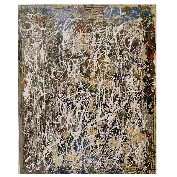 Obraz "Лист до сестри" autorstwa Тетяна Кононенко (Танта), rozmiar: 40x50 см, wykonany z полотно, акрил, лак, medium Абстракція, z Суми, część serii Тканина часу