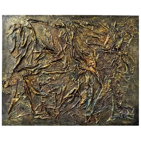 Imagen de "Народження у складках часу" de Тетяна Кононенко (Танта), tamaño: 40х50 см, hecho de полотно на картоні, шовк, акрил, маркер, клей, лак, medio Абстракція, de Суми, parte de la serie Тканина часу, con un precio de $120