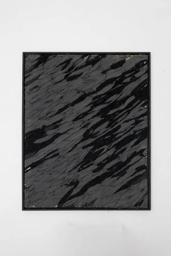Image of ABSORPTION by David Kokhan, size: 104 x 84 x 3,5 cm, made of textile (cotton, strеtch), stretcher frame, mesh, framed, mixed-media medium, from Kyiv