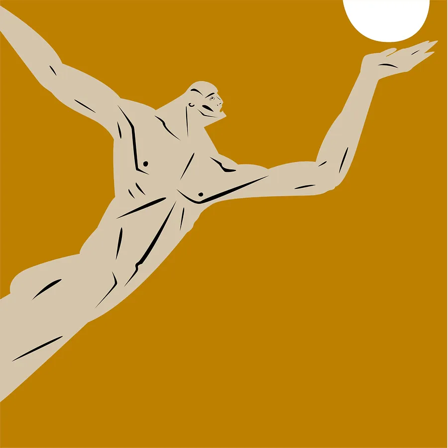 Image of Jump by ARTUR SOLETSKYI, size: 150 × 150 cm, made of Acrylic, Canvas, Painting medium