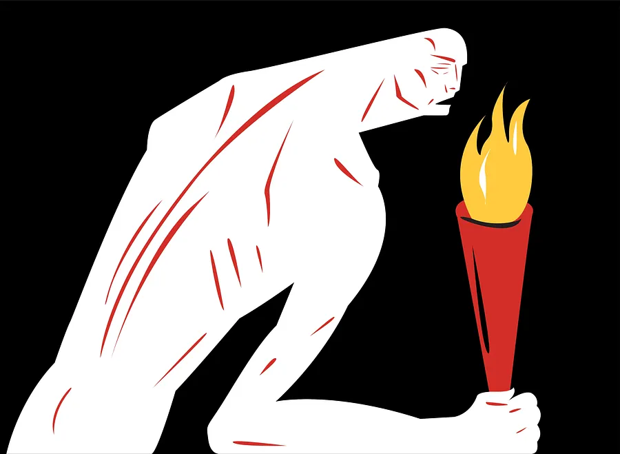 Image of Fire by ARTUR SOLETSKYI, size: 150 × 110 cm, made of Acrylic, Canvas, Painting medium, priced at Price on request
