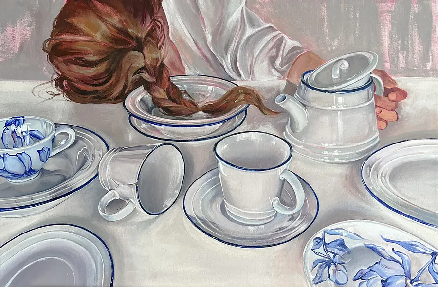 Bild von Eat Your Young von Кароліна Бундаш, Größe: 40x60 cm, hergestellt aus Acrylic, canvas, Живопис Medium, aus Lviv, zum Preis von €580