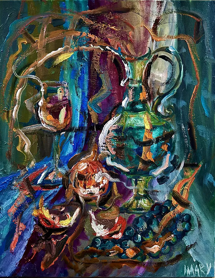 Image of Opulence by IMARY, made of canvas, oil, part of the Still life series