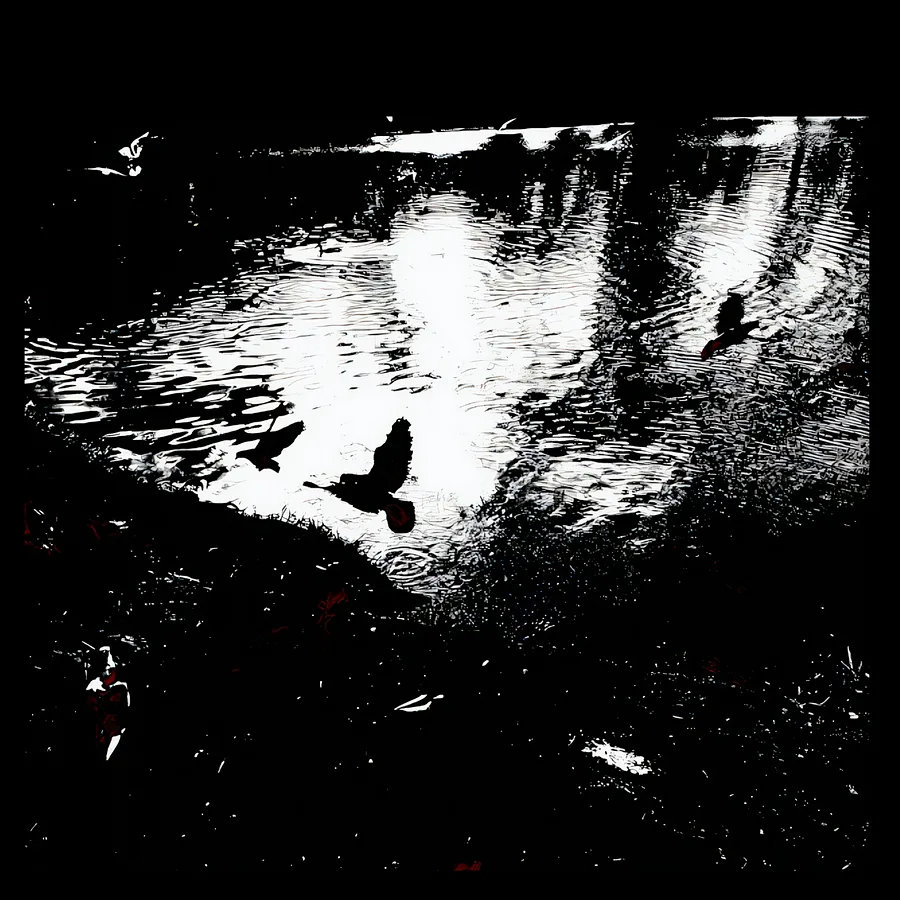 Image of "Premonition" by Tetiana Kononenko (Tanta), made of JPG, 300 DPI, Photoart medium, from Sumy, part of the "Pain borders" series
