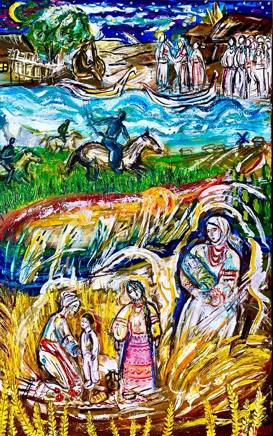 Image of The History of the Ukrainian People by IMARY, size: 80 × 50, made of Canvas, acrylic, oil