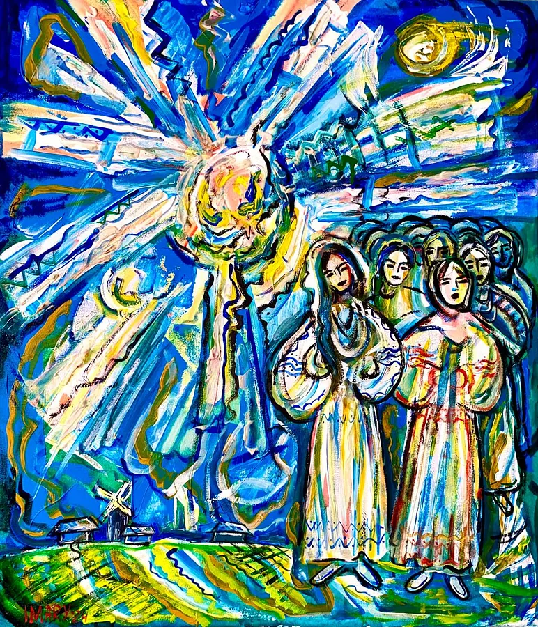 Image of Was it the sun that shone so brightly…? by IMARY, size: 70 × 60, made of Canvas, acrylic, oil, Painting medium