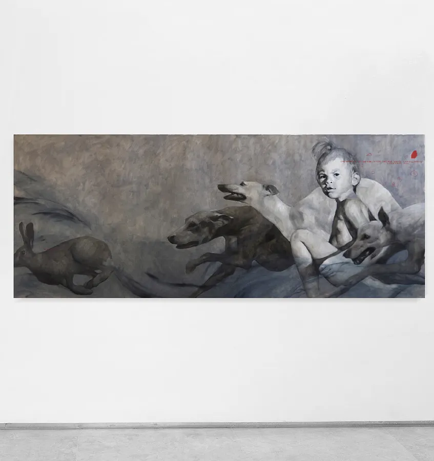 Imagen de “Arbuz” de ANNA VERIKI, tamaño: 100x250 cm, hecho de Oil on canvas, medio Painting, de Kyiv, Ukraine , parte de la serie Series 1, con un precio de €4000