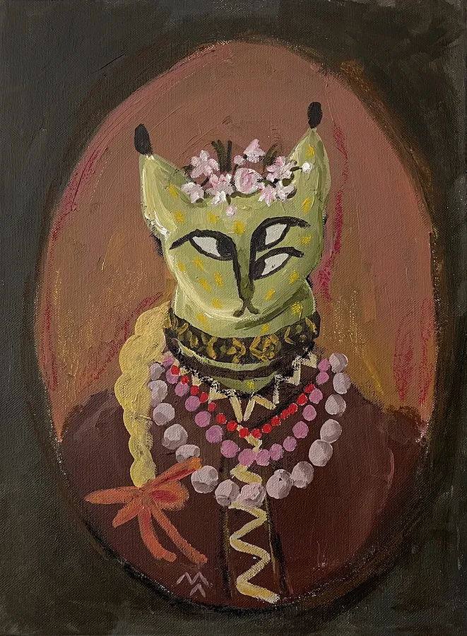 Image de рися українка par Marta Leshak, taille : 30x40cm, fabriqué avec акрил, пастель, кольорові олівці, полотно, médium Peinture, de львів