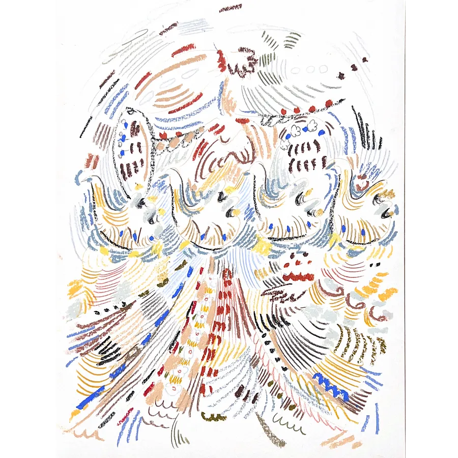 Image of swans by Notuko , size: 30x42, made of pastel on paper , Graphics medium