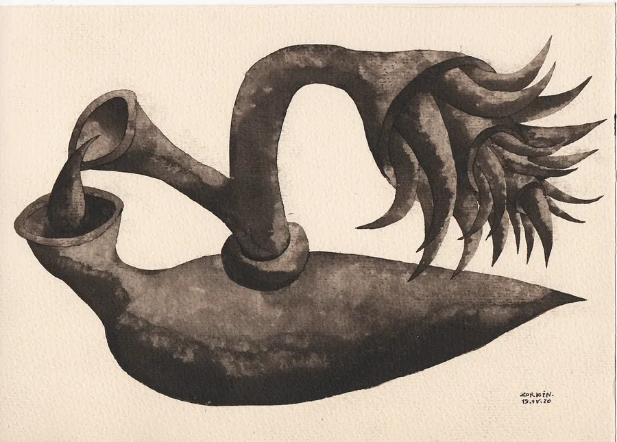 Image of весна by Kostiantyn Zorkin, size: 18,5/25,5 см, made of туш, папір, Графіка medium, part of the Весна series, priced at ₴13300