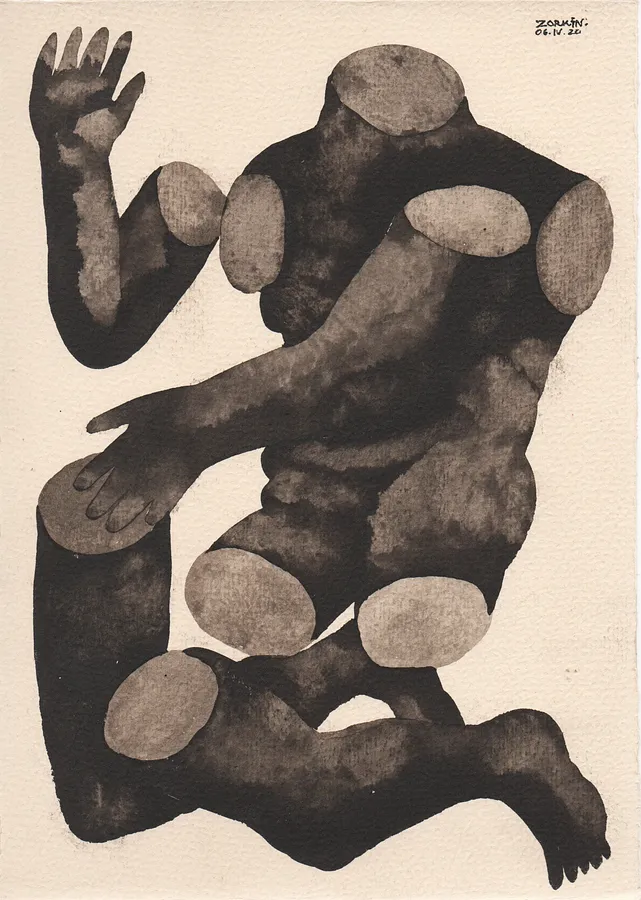 Image de весна par Konstantin Zorkin, taille : 18,5/25,5 см, fabriqué avec туш, папір, médium Графіка, faisant partie de la série Весна, au prix de ₴13300