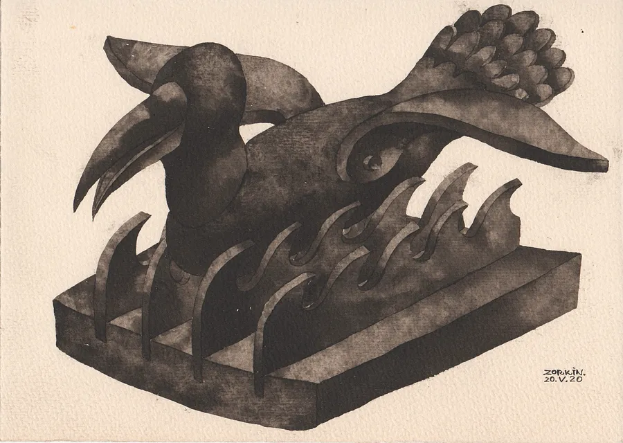 Imagen de весна de Konstantin Zorkin, tamaño: 18,5/25,5 см, hecho de туш, папір, medio Графіка, parte de la serie Весна, con un precio de ₴13300