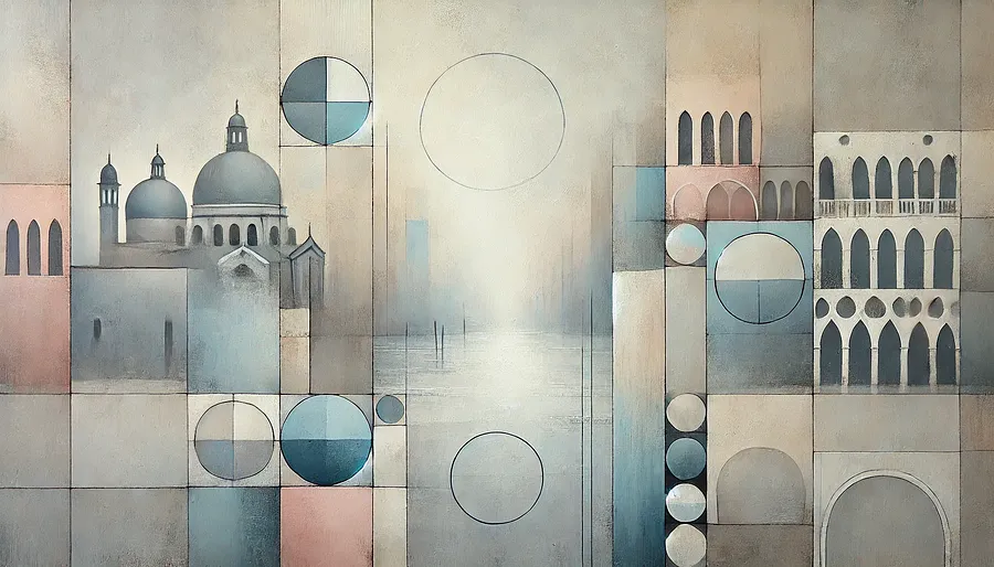 Image of Venetian Morning by William Johnson, size: 70x60cm, Graphics medium, from London, part of the Cities series, priced at £1250