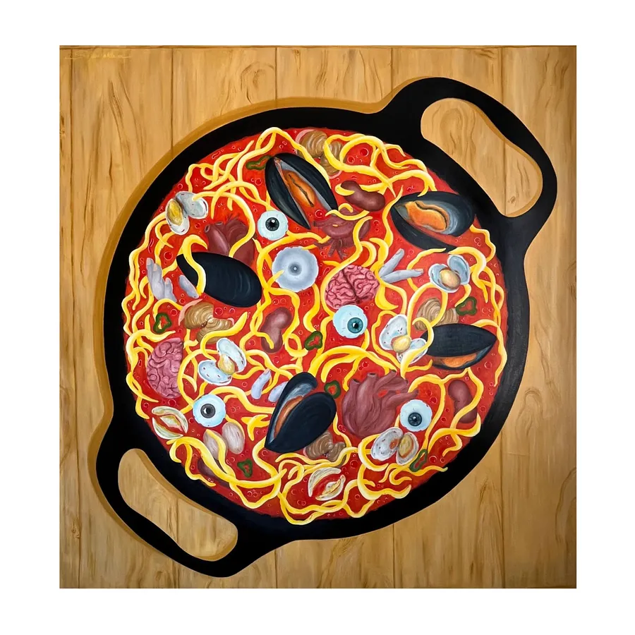 Obraz Soup autorstwa Soloninkina, rozmiar: 141x133, wykonany z Oil, canvas, medium Painting