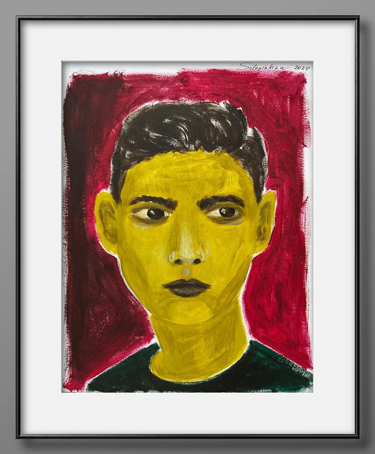 Obraz Portraits.4 autorstwa Soloninkina, rozmiar: 21*27,5, wykonany z Oil, paper, medium Painting, część serii Portraits