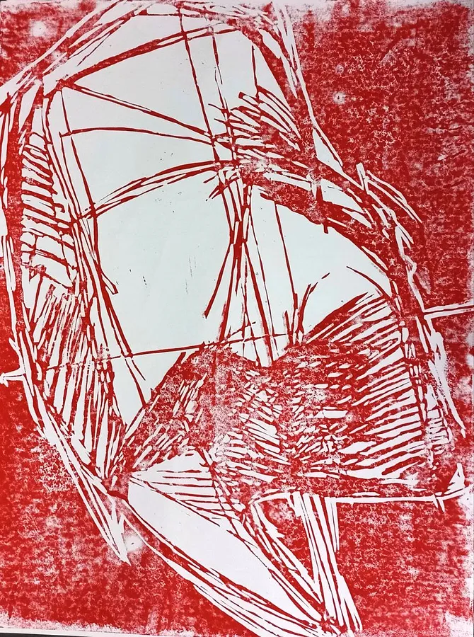 Image de Череп par Вікторія Граб, taille : 30*40, fabriqué avec туш, папір, médium Графіка, de Львів, au prix de $60