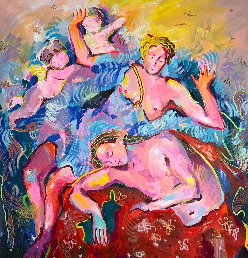 Obraz Untitled autorstwa Notuko , rozmiar: 130x140, medium Painting, część serii myths, cena: €3000