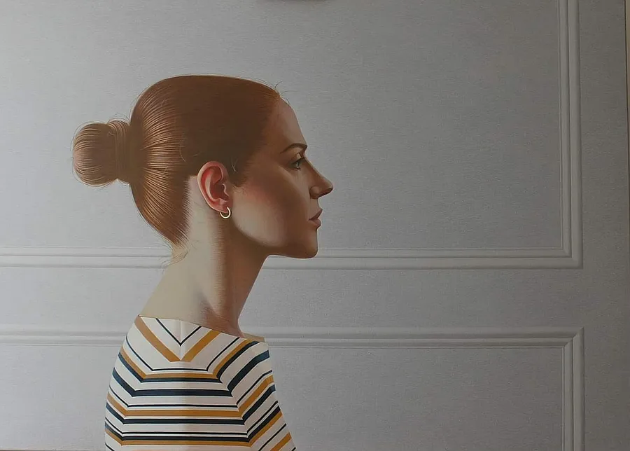 Obraz "Автопортрет в білій кімнаті" autorstwa Wodostawska Inna, rozmiar: 120x85cm, medium Живопис, z Київ, część serii Портрети