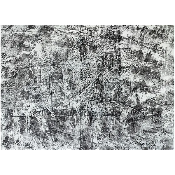 Imagen de Tinsel de Liudmyla Davydenko, tamaño: 140x100, hecho de oil/canvas, medio Pintura, parte de la serie Isolines, con un precio de €2500