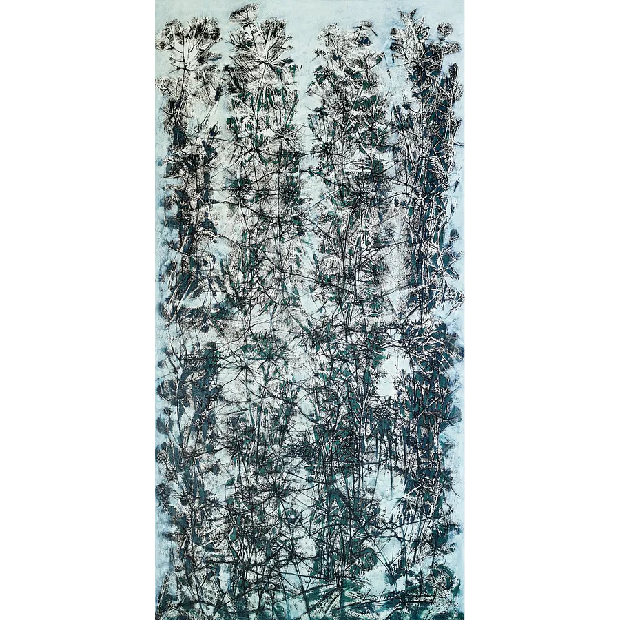 Bild von Tall grass von Ljudmyla Davydenko, Größe: 200х100, hergestellt aus oil/canvas, Malerei Medium, Teil der Isolines Serie, zum Preis von €3500