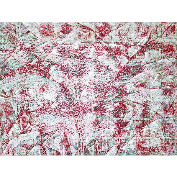 Obraz Kwiat autorstwa Ludmiła Dawydenko, rozmiar: 120x160, wykonany z olej/płótno, medium Malarstwo, część serii Isolines, cena: €3000